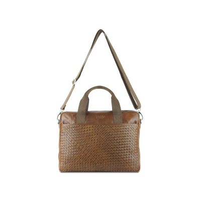 Сумка Mano Don Luca, натуральная кожа в коньячном цвете, 37 х 27 х 6 см-7