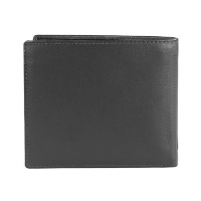 Портмоне BUGATTI Vertice, чёрное, натуральная воловья кожа, 11,5х2х10 см-4