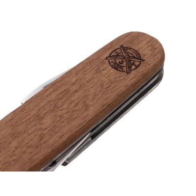 Нож перочинный Stinger, 90 мм, 10 функций, материал рукояти: древесина сапеле-4