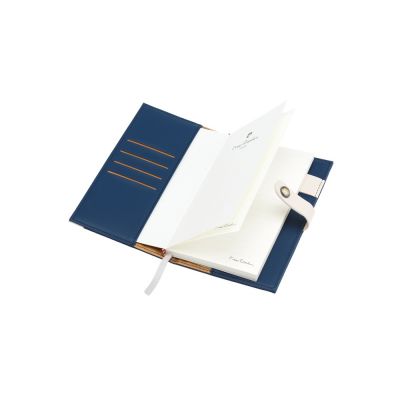 Записная книжка Pierre Cardin синяя, 10,5 х 18,5 см-1