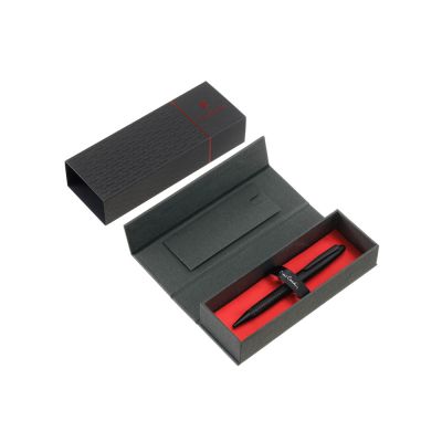 Ручка шариковая Pierre Cardin TISSAGE, цвет - черный. Упаковка B-1-4