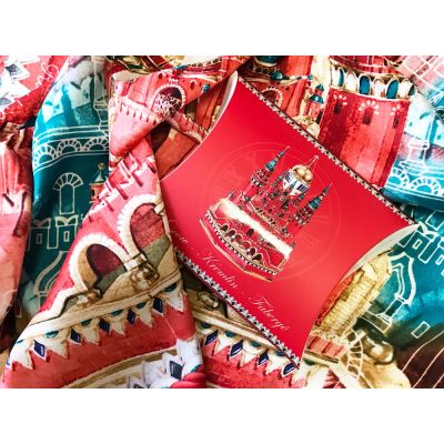 Платок Кремль - Москва - Фаберже-3