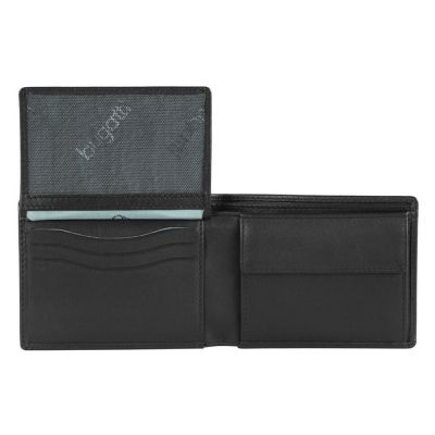 Портмоне BUGATTI Vertice, чёрное, натуральная воловья кожа, 10,5х1,5х8,5 см-2