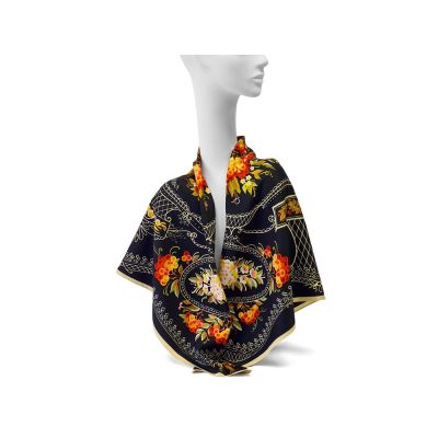 Платок Тагильский поднос, черный-2