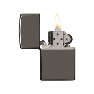 Зажигалка ZIPPO Classic с покрытием Black Ice, латунь/сталь, чёрная, глянцевая, 38x13x57 мм-3