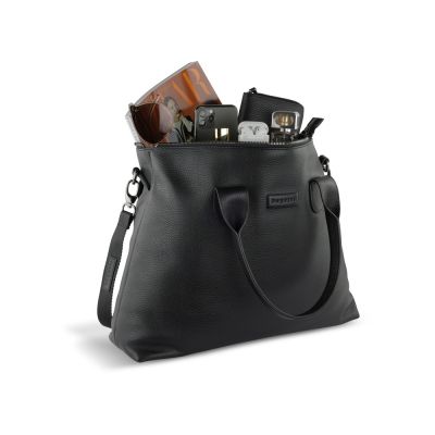 Сумка-шоппер BUGATTI Elsa, чёрная, воловья кожа/полиэстер, 46х11х31,5 см-8