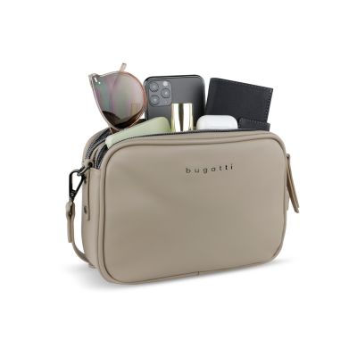 Сумка кросс-боди женская BUGATTI Almata, песочная, полиуретан, 21,5х6х15 см-6