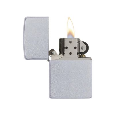 Зажигалка ZIPPO Classic с покрытием Satin Chrome™, латунь/сталь, серебристая, матовая, 38x13x57 мм-3