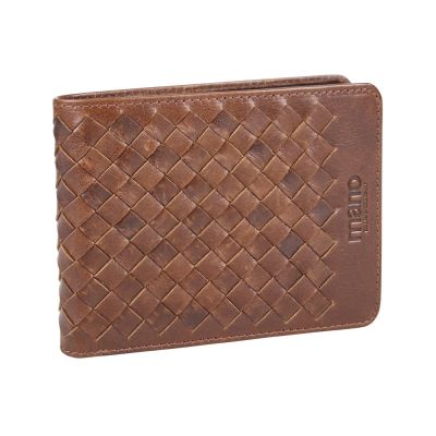 Бумажник Mano Don Luca, натуральная кожа в коньячном цвете, 12,5 х 9,7 см-2