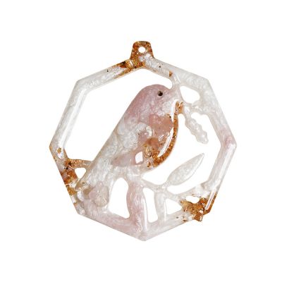 Елочные игрушки ( Снегирь+ Олень+ Ель) Розовый кварц-5