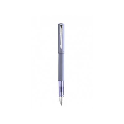 Перьевая ручка Parker Vector XL Silver Blue CT, цвет чернил blue, перо: F/M, в подарочной упаковке.-4