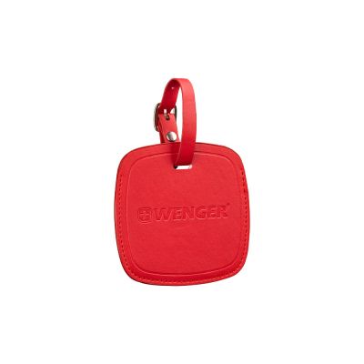 Бирка для багажа WENGER, красная, полиуретан, 4,1 x 4,1 x 0,4 см-1