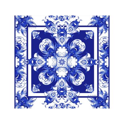 Набор: платок Гжель и свеча Птица счастья-3