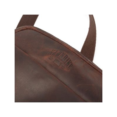 Сумка через плечо KLONDIKE DIGGER Jake, натуральная кожа цвета коньяк, 26 x 22 x 7 см-3