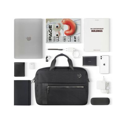 Портфель мужской BUGATTI Nero 15'', чёрный, нейлон 1680D/кожа, 42х10х30 см-5