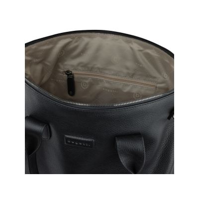 Сумка-шоппер BUGATTI Elsa, чёрная, воловья кожа/полиэстер, 46х11х31,5 см-5