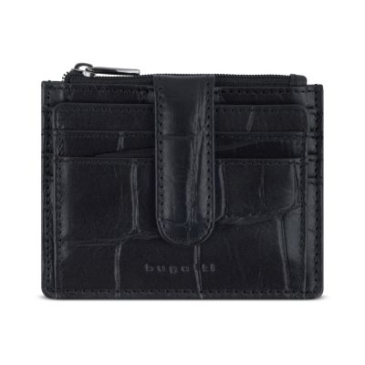 Портмоне для кредитных карт BUGATTI Nevio, чёрный, воловья/полиэстер, 12,5х2,5х9,3 см-1