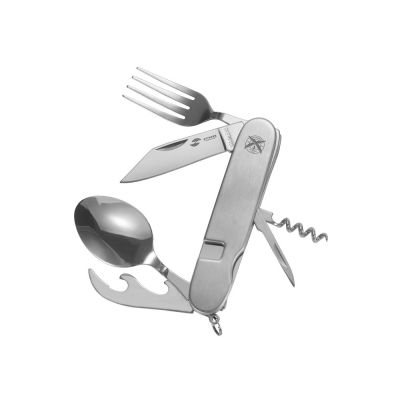 Нож перочинный Stinger, 109 мм, 8 функций, материал рукояти: нержавеющая сталь (серебристый)-0