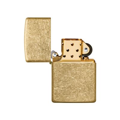 Зажигалка ZIPPO Classic с покрытием Tumbled Brass, латунь/сталь, золотистая, матовая, 38x13x57 мм-6