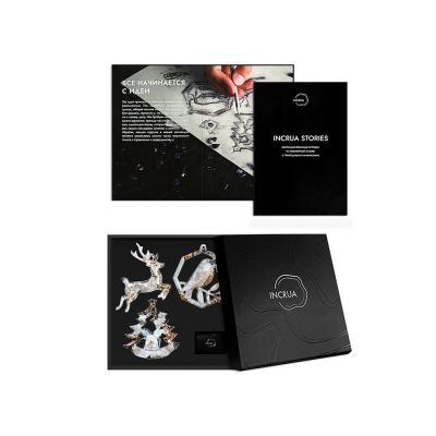 Елочные игрушки ( Снегирь+ Олень+ Ель) Розовый кварц-1