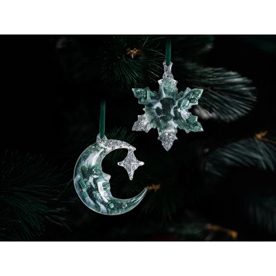 Елочные игрушки (Полумесяц+Снежинка) Авантюрин зеленый-4