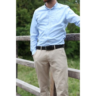 Ремень KLONDIKE Creek, односторонний, натуральная воловья кожа, цвет тёмно-коричневый, 130 х 4 см-7