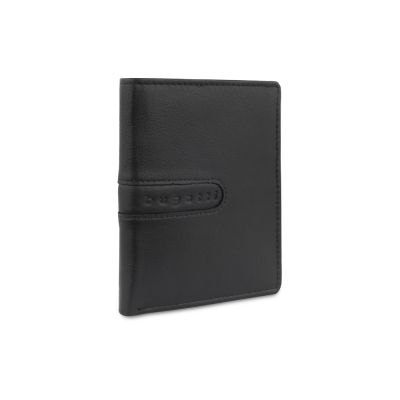 Портмоне BUGATTI Bomba, с защитой данных RFID, чёрное, кожа/полиэстер, 10х2х12,5 см-0