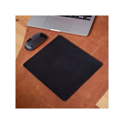 Кожаный коврик для мышки, черный-1