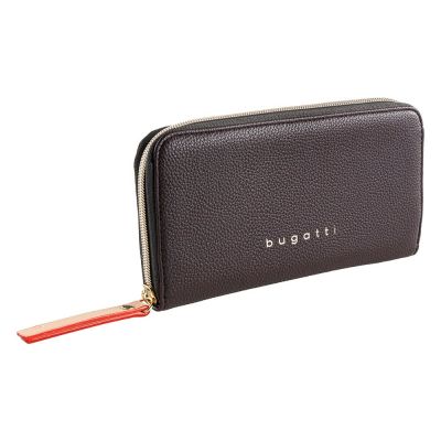 Кошелёк женский BUGATTI Ella, тёмно-коричневый, полиуретан, 19х2х10 см-0