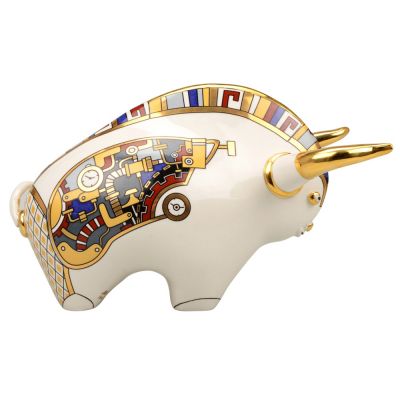 Скульптура Бык с часами-3