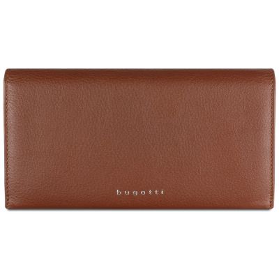 Кошелёк женский BUGATTI Lady Top, коньячный, натуральная воловья кожа, 19,5х2х10 см-1