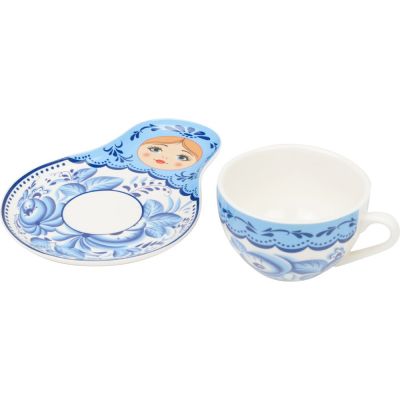 Подарочный набор: чайная пара, крем-мёд с ягодами годжи-2