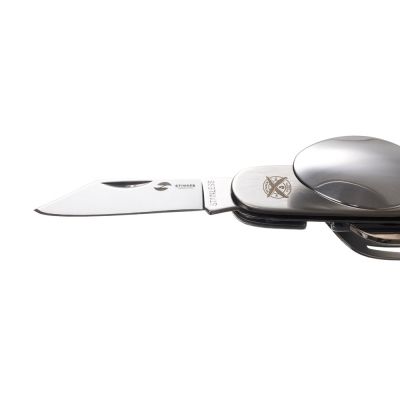 Нож перочинный Stinger, 109 мм, 8 функций, материал рукояти: нержавеющая сталь (серебристый)-1