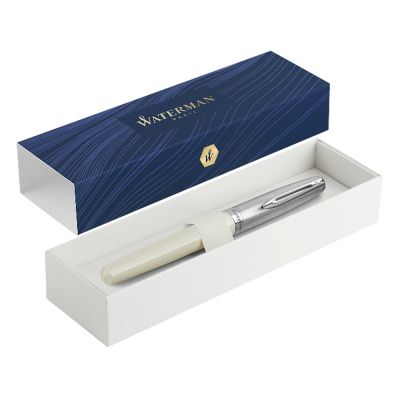 Ручка роллер Waterman  Embleme цвет IVORY CT, цвет чернил: черный-1
