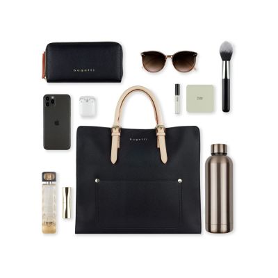 Сумка-шоппер BUGATTI Ella, черная , полиуретан, 37х12х31 см-5