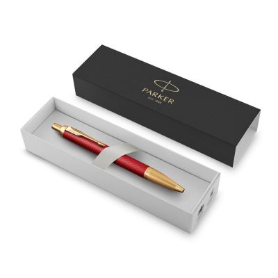 Шариковая ручка Parker IM Premium K318  Red GT, стержень: M, цвет чернил: blue, в подарочной упаковке.-1