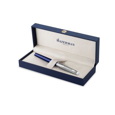 Ручка роллер Waterman Hemisphere Entry Point Stainless Steel with Blue Lacquer в подарочной упаковке-1