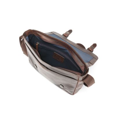 Сумка через плечо KLONDIKE DIGGER Joe, натуральная кожа цвета коньяк, 28 x 32 x 8 см-2