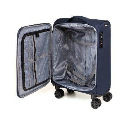 Чемодан TORBER Nevo, чёрный, полипропилен, 40 х 25 х 55 см, 32 л-1