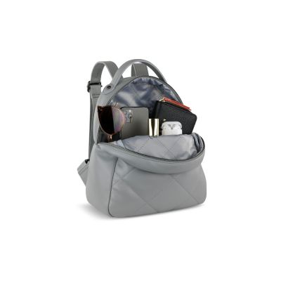 Рюкзак женский BUGATTI Cara, серый, полиуретан, 25,5х11х27,5 см, 7 л-7