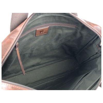 Сумка Mano Don Luca, натуральная кожа в коньячном цвете, 37 х 27 х 6 см-5