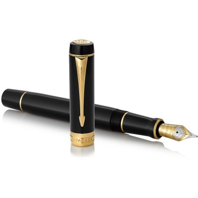 Перьевая ручка Parker Duofold Classic Centennial, Black GT, перо: F-4