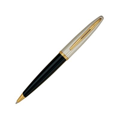 Шариковая ручка Waterman Carene De Luxe, цвет: Black/Silver, стержень: Mblue-0
