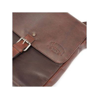 Сумка через плечо KLONDIKE DIGGER Erin, натуральная кожа цвета коньяк, 32 x 28 x 8 см-3