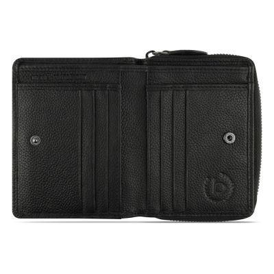 Кошелёк женский BUGATTI Bella, с RFID защитой, чёрный, воловья кожа/полиэстер, 12х2,5х9,5 см-2