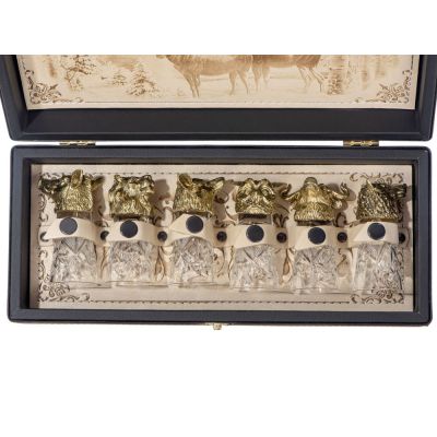 Подарочный набор Русская охота, темно-коричневый/молочный-1