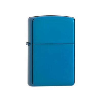 Зажигалка ZIPPO Classic с покрытием Sapphire™, латунь/сталь, синяя, глянцевая, 38x13x57 мм-0
