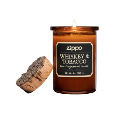Ароматизированная свеча ZIPPO Whiskey & Tobacco, воск/хлопок/кора древесины/стекло, 70x100 мм-1