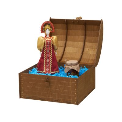 Подарочный набор: кукла фарфоровая, мед, красный-2