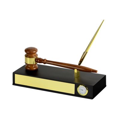 Настольный прибор Финансовый директор, коричневый/золотистый-1